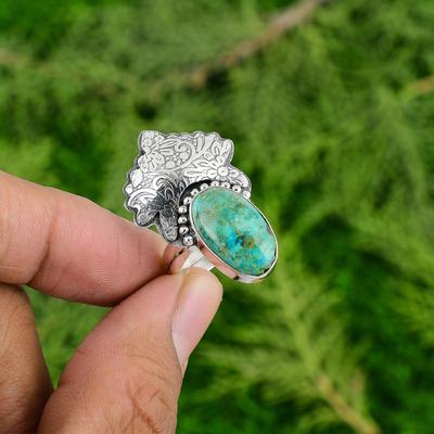 Mothers Day Deal Sterling Silver Shattuckite Stone Promise Daughter Ring Jewelry
