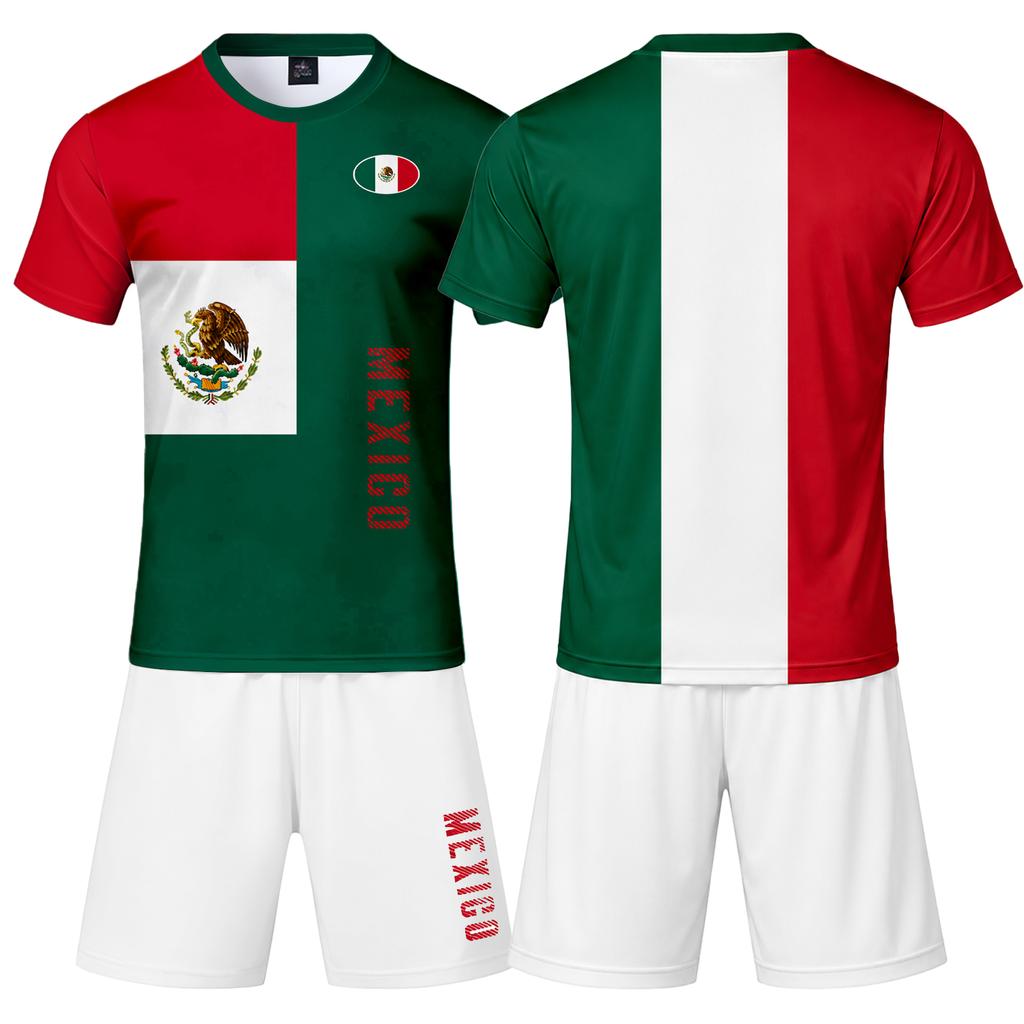 Men's 2 Piece Short Sleeve T-Shirt and Shorts Set, Color Casual Wear, Loose Fit