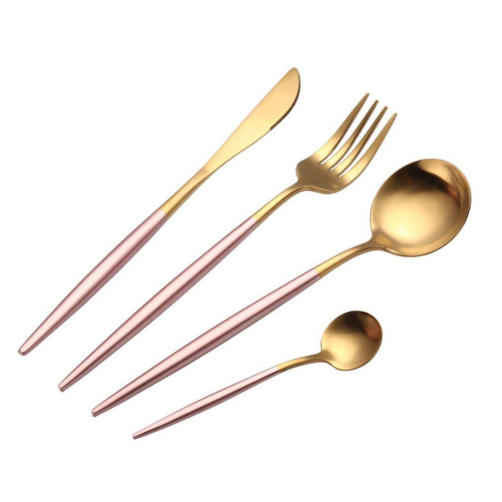 Buy KC 4pcs Dinnerware Cutlery Set Tableware Set Gold Cutlery Stainless