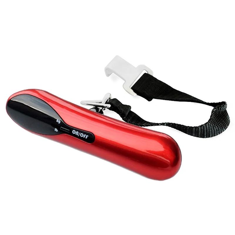 Portable 50kg/110lb Electronic hand held luggage scale Hanging Scales Weight Balance Travel suitcase case Hanging Scale красный
