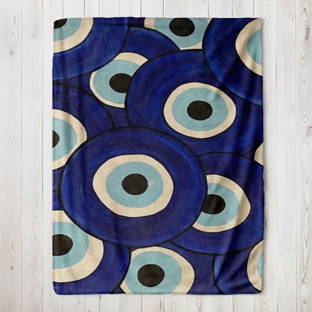Evil Eye Symbol Art Print Blanket, Sofa,Bedroom,Bed Home Office Nap Blanket ,Funny gift Thermals,Travel Blankets