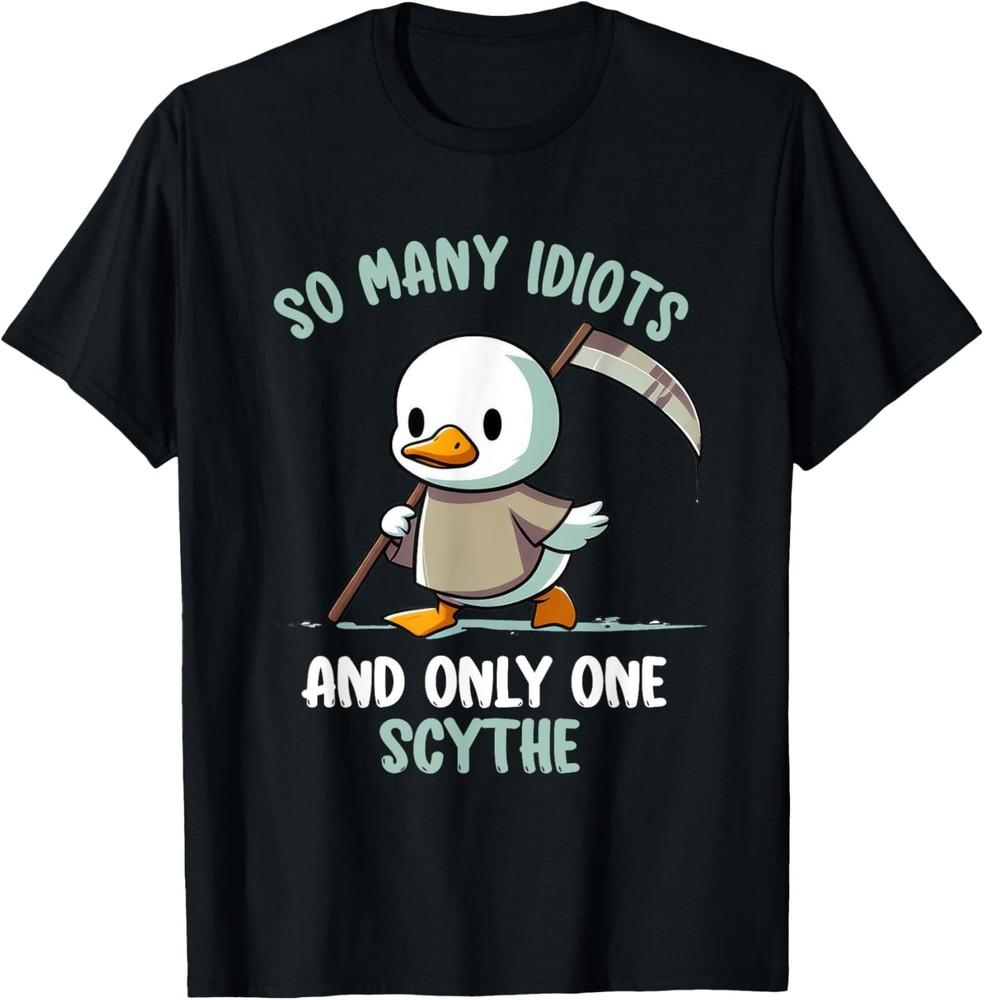 

Funny Duck with scythe pun novelty humor men women T-Shirt Unisex T-Shirt S