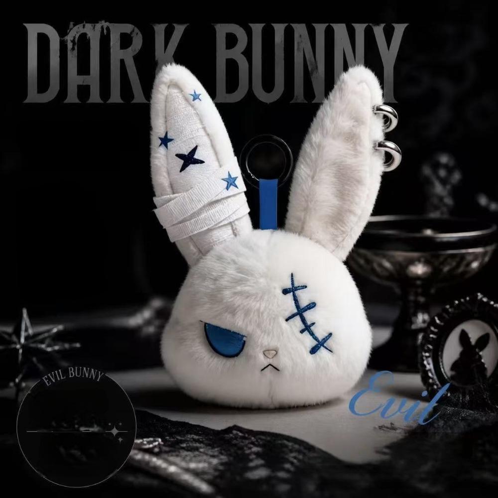 Plüsch Gothic Kaninchen Schlüsselanhänger für Damen Tasche Anhänger Dekoration Niedliches Plüsch Bully Kaninchen Auto Schlüsselanhänger Party Geschenke Schlüsselanhänger Zubehör