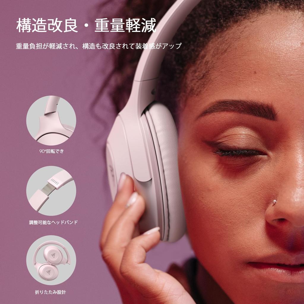 DOQAUS Bluetooth Up To 70 Hours of Continuous 3 EQ For Both Wired and Wireless Compatible with Closed Compatible with and Slim Version LIFE5
