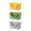 Open Top Pet Litter Tray Kitty Litter Pan Cat Sandbox Large Bedpan Cat Litter Box for Indoor Cats Easy To Clean