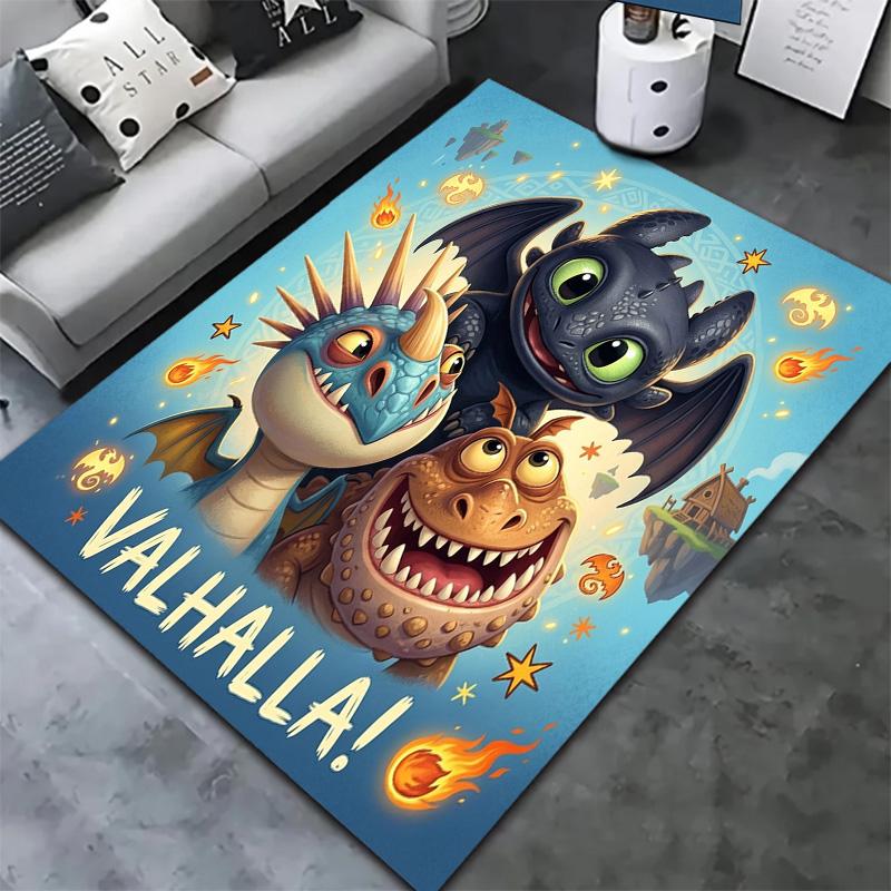 How Train Dragon Carpet Rug For Living Room Bedroom Home Sofa Decoration Kids Play Nonslip Floor Mat