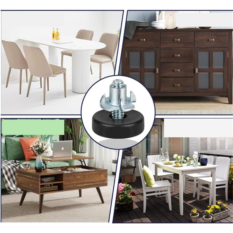 16Pieces Sturdy Adjustable Leveling Feet for Furniture Legs Protect Flooring Reduce Noise Simple Twist Installation