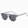 New Round Frame Jelly Color Single Beam Sunglasses For Men Women Korean Style Trendy Fashion Punk Rice Nail Flat Top Sun Glasses