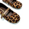 Girls Leopard Print Flat Shoes Soft Sole Fashionable Casual Leather-Lined Kids School Ages 4-16