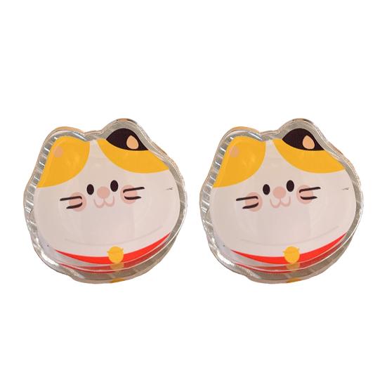 

2Pcs Double-Sided Binder Clip Cartoon Cat And Dog Note Holder Clips Portable Document And Book Page Clamps for Office And School Desk Organizer B