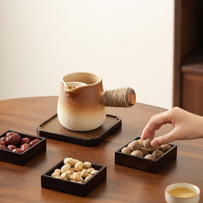 Ceramic Baked Milk Tea Pot Can Be Dry Boiled Boiled Tea Warm Milk Pot Teapot Tea Infuser