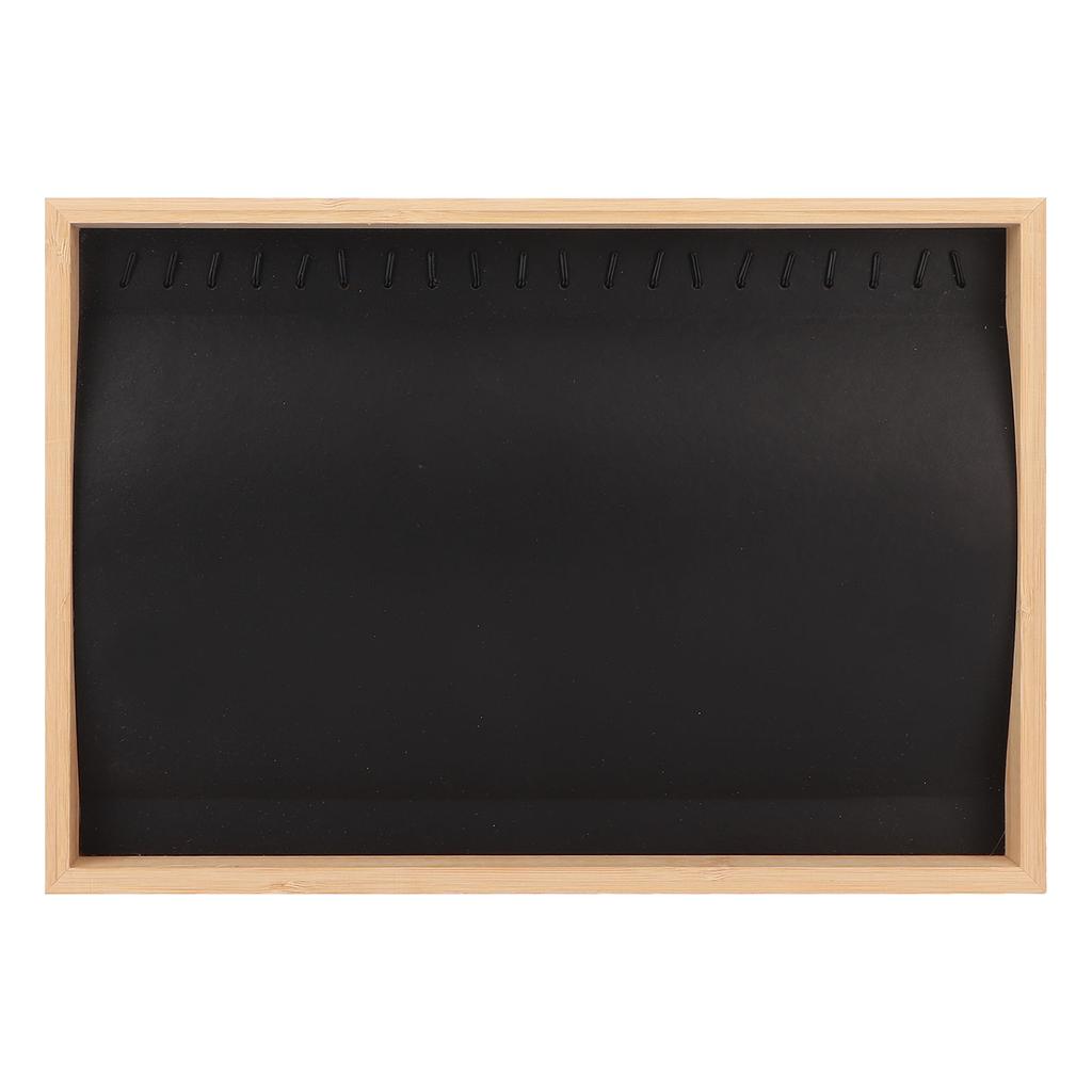 Jewelry Display Tray Necklace Earrings Rings Storage Box Ornament Showcase for Home Use Black
