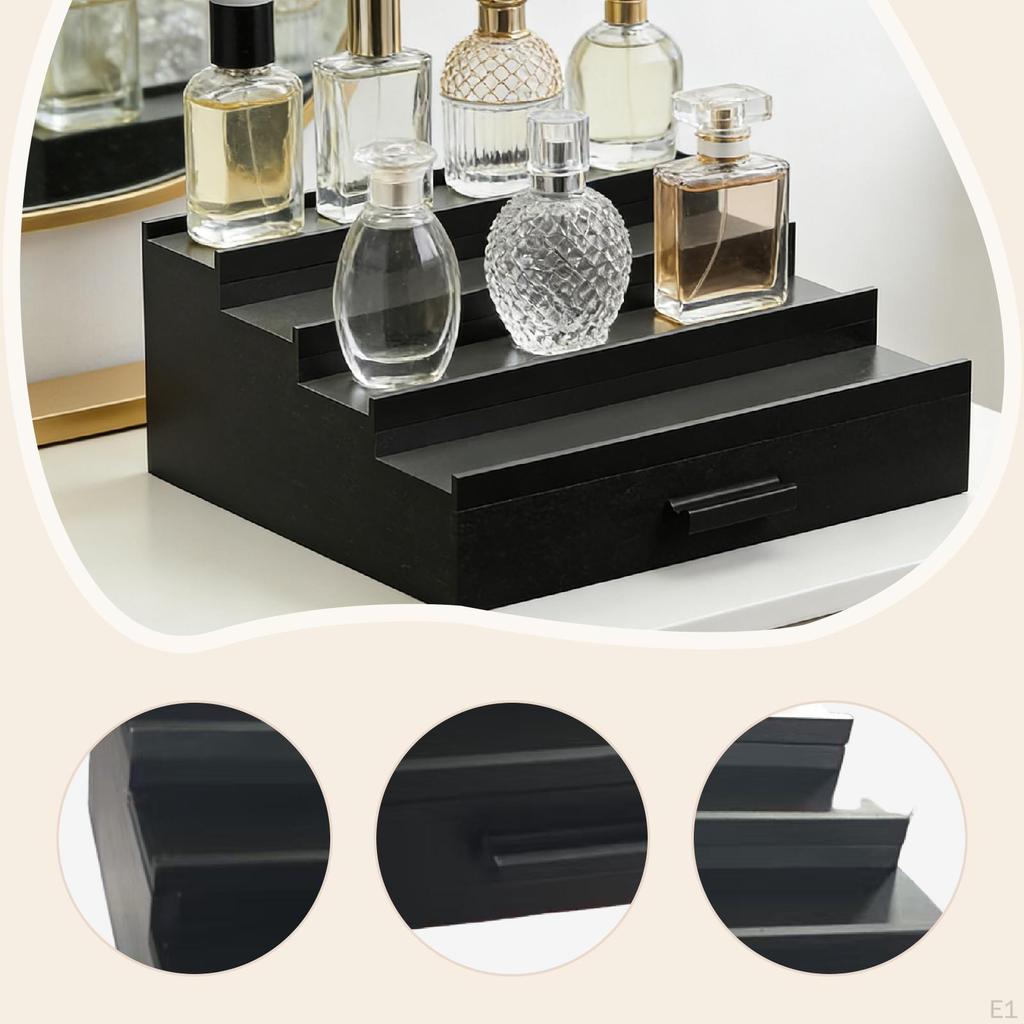 Elegante Espositore da Tavolo in Legno per Profumi, Scaffale portaoggetti per Flaconi, Comodino, Ecc.