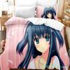 Anime Series Zipper Yae Sakura Character Bedding Set Bedroom Soft Modern Bedspreads Comefortable Duvet Cover Quilt Pillowcase