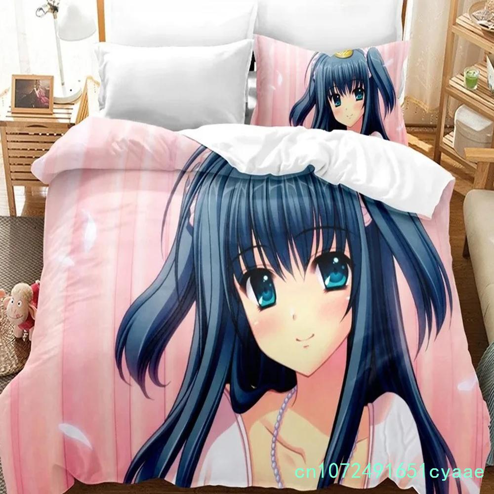 Anime Series Zipper Yae Sakura Character Bedding Set Bedroom Soft Modern Bedspreads Comefortable Duvet Cover Quilt Pillowcase