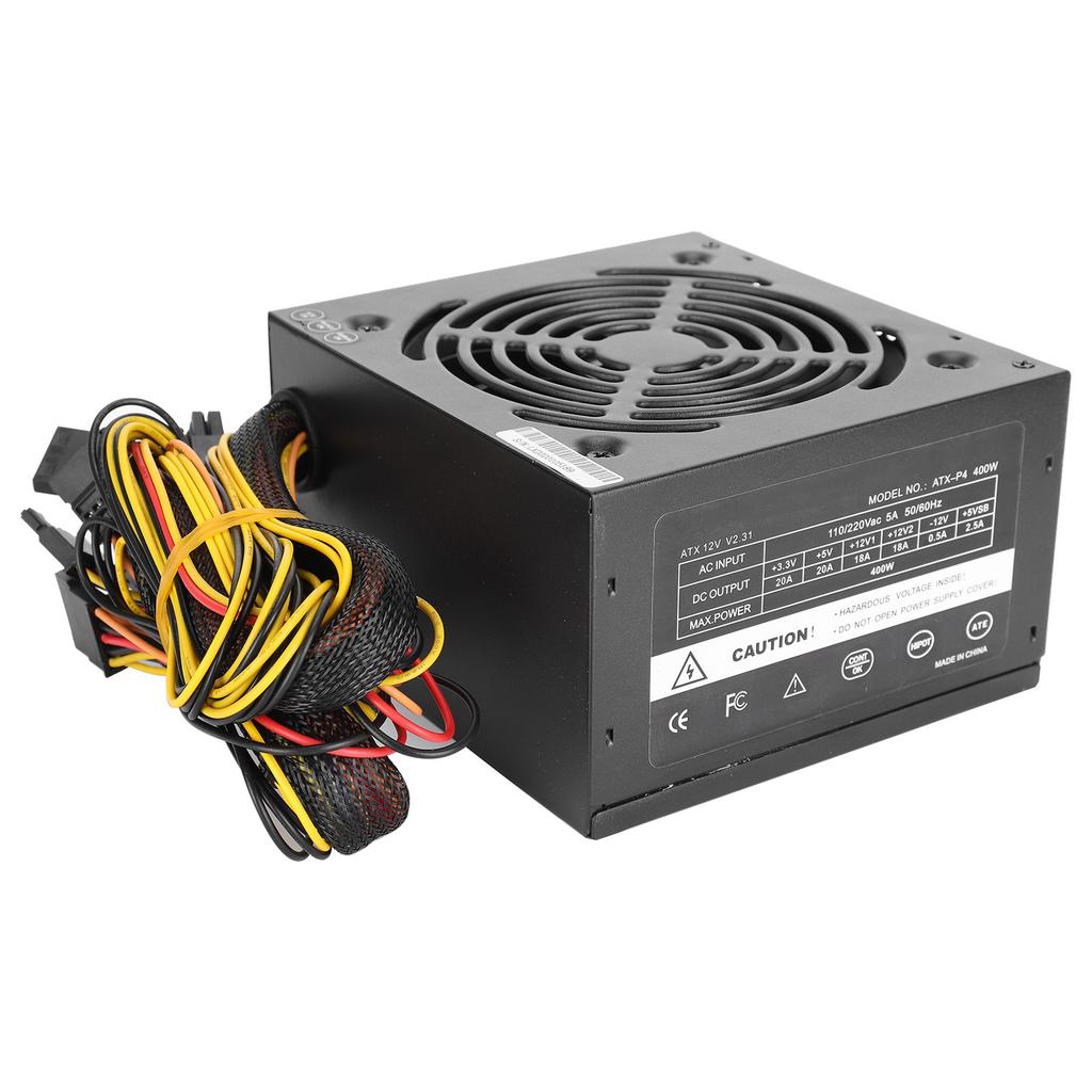 Computer Power Supply Desktop Mute Fan Accessories ATX 24-PIN 400W Adjustable 115