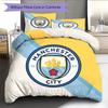 Manchester City Pattern Bedding Quilt Set  Home Decoration  Gift (1 * duvet cover + 2 * pillowcase  without core)