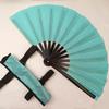 Large Bamboo Kung Fu Fan with Sparkling Cloth Surface for Martial Arts Performance
