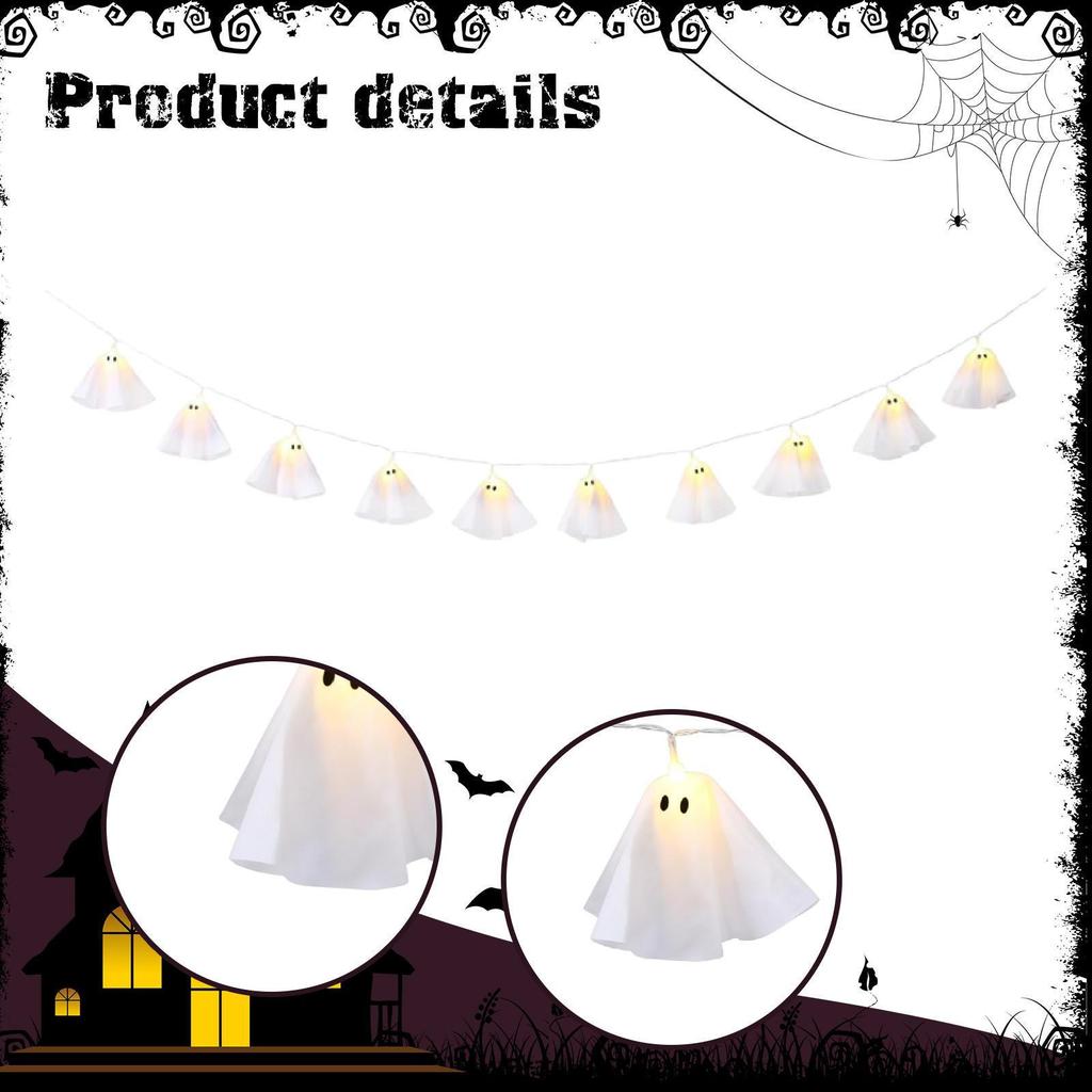 Halloween String Light, Ornament, Decoration, Light Up Garland for Lawn Patio Festival