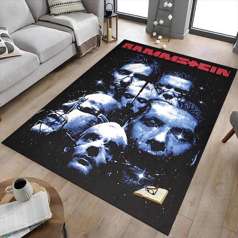 Rammstein Dunkle Porträts Teppich Für Spielzimmer Schlafzimmer Wohnzimmer Sofa Heimdeko Kinder Spielbereich Teppich Rutschfeste Bodenmatte