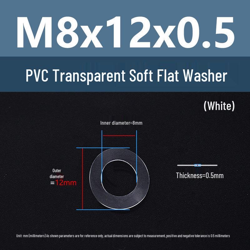 Yigu Transparent PVC Washer: Insulating Soft Rubber Gasket for Screws