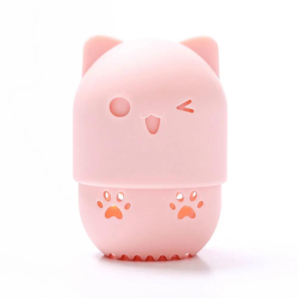 Silicone world 1 x Silikon-Aufbewahrungsbox für Kosmetikschwämme, Eierständer, Make-up-Puderquaste, Trockenhalter, schimmelresistent, Kosmetikquasten-Etui