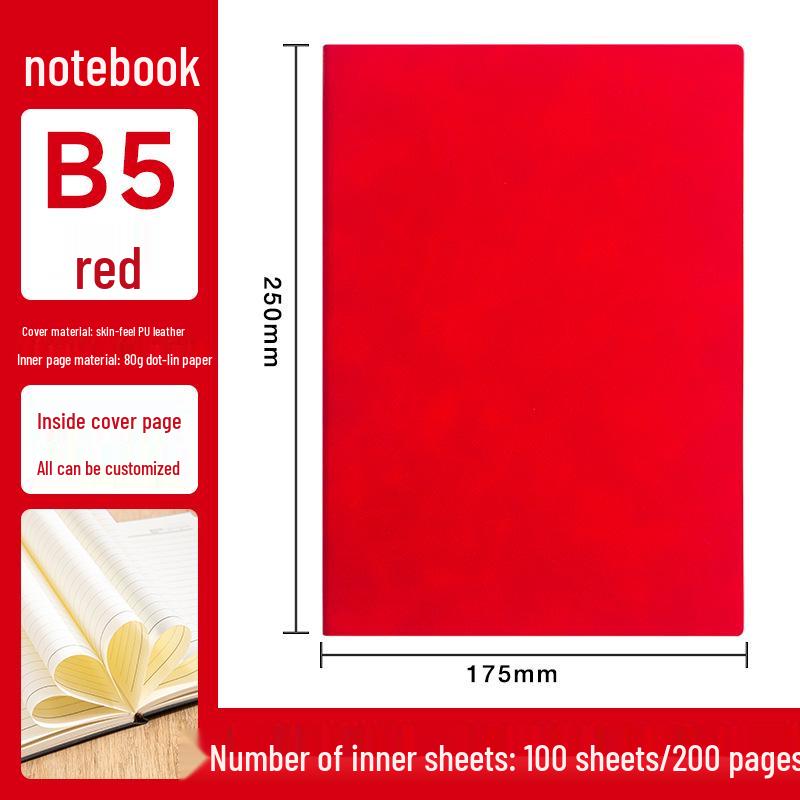 Custom Logo A5/B5 Leather Notebook Gift Set for Office Meetings