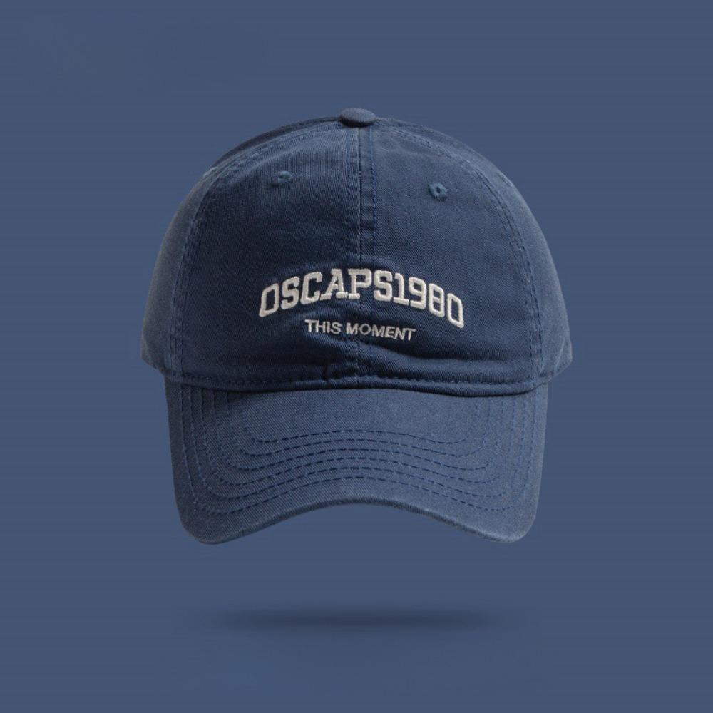 Adjustable Sunscreen Baseball Cap Korean Style Cotton Peaked Hat Letter Embroidered Cap Outdoors