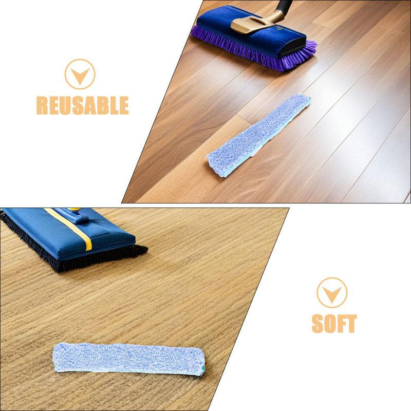 2Pcs Microfiber Window Scrubber Refill Sleeves 35Cm Reusable Glass Cleaning Replacement Streak Free High Absorption Washable