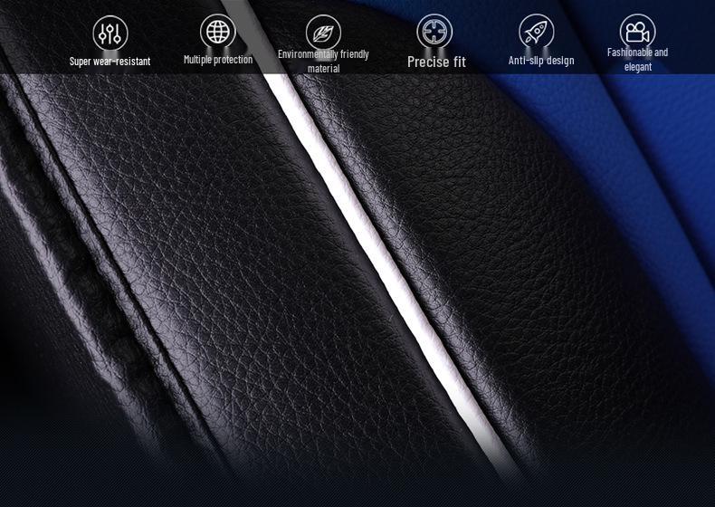 Universal Leather Car Seat Cover Set for Suzuki Tianyu SX4 Hatchback - Full Coverage, Four Seasons Use