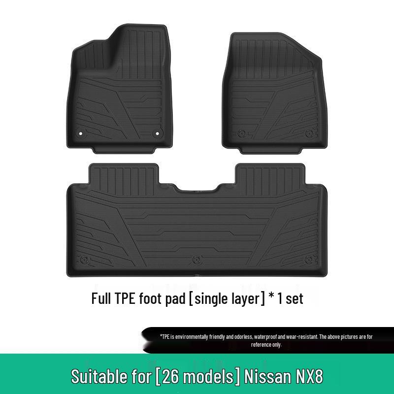 Waterproof TPE Floor and Trunk Mats for 2026 Nissan NX8, Eco-Friendly, Vehicle-Specific