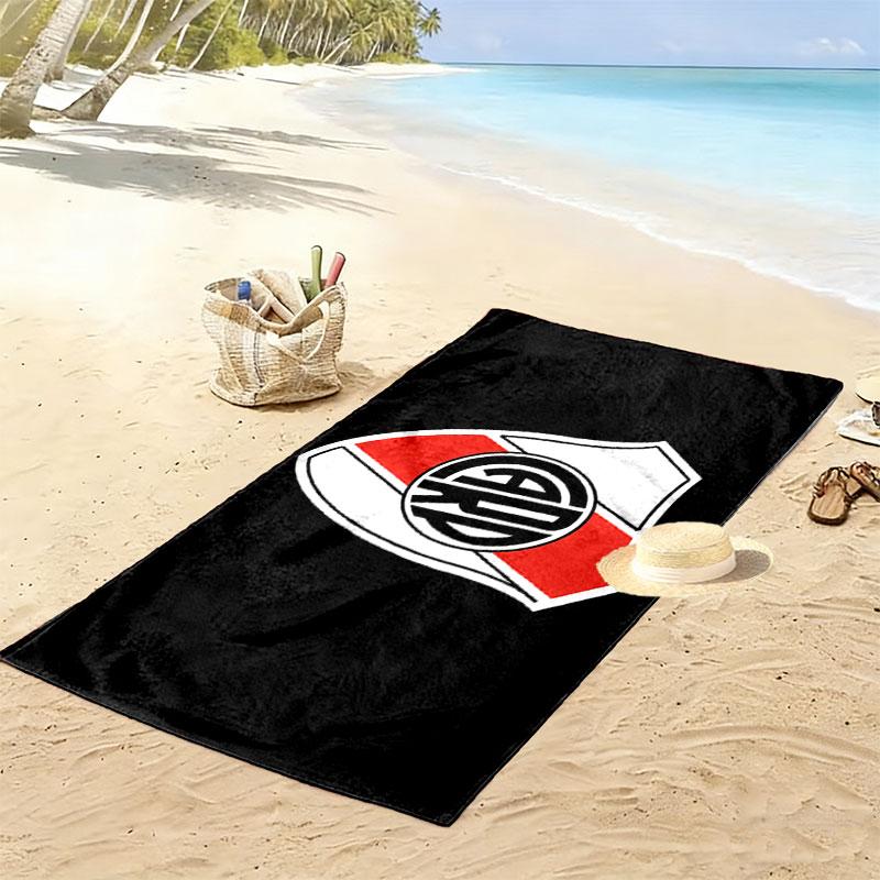 Asciugamano da Spiaggia con Stampa River Plate, Asciugamano Grande Morbido ad Asciugatura Rapida per Spiaggia Campeggio Nuoto