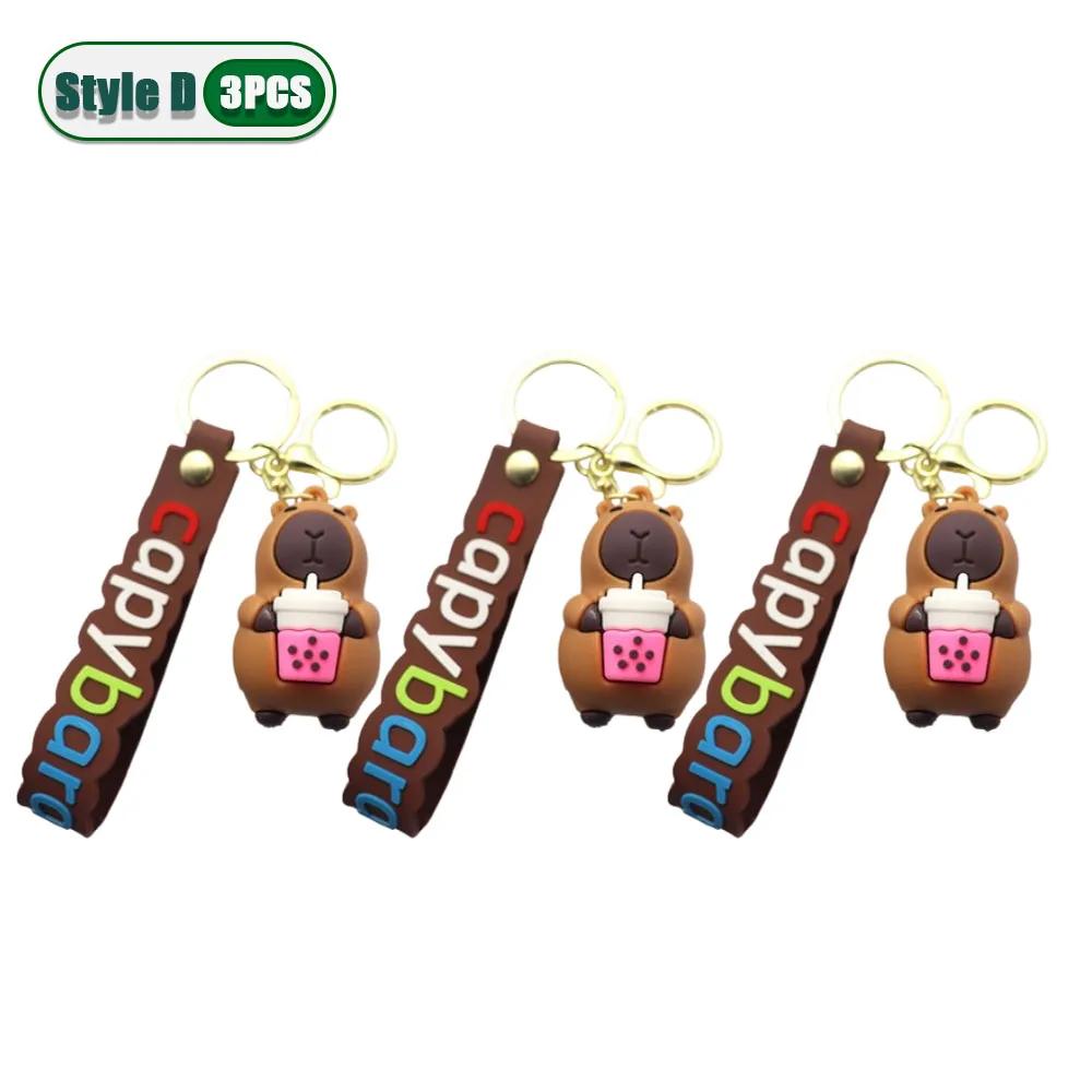 1-20 STÜCKE Niedlicher Capybara Schlüsselanhänger Mode Taschenanhänger Niedliches Tier Schlüsselanhänger Zubehör für Mädchen Kinder Rucksack Dekoration Geschenkidee