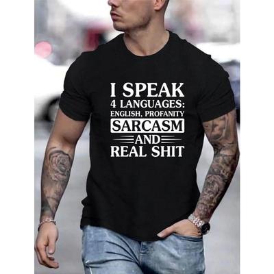Europäische Größen Herren Kurzarm T-Shirt, Bequeme Dehnbare Trendige T-Shirts Für Den Sommer, Lässiger Tägicher Stil Modekleidung
