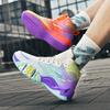 Wide Fit Basketball Shoes Teens High Top Training Sneakers With Dual Color Design Rubber Sole