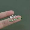 RSAMD 1Pair Zircon Earring for Women Ear Bone Nail Cartilage Earring Spiral Stud Earri-5mm