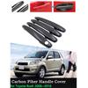Car Carbon Fiber Door Handle Cover For Toyota Rush 2006 2007 2008 2009 2010 2011 2012 2013 2016 Exterior Accessories Stickers