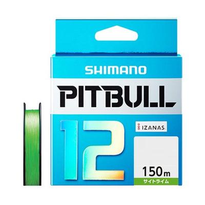 SHIMANO Pitbull PE Line, 12-Strand Braid, 150m, 0.8 Size, Sight Lime, 18.3lb, PL-M52R Fishing Line