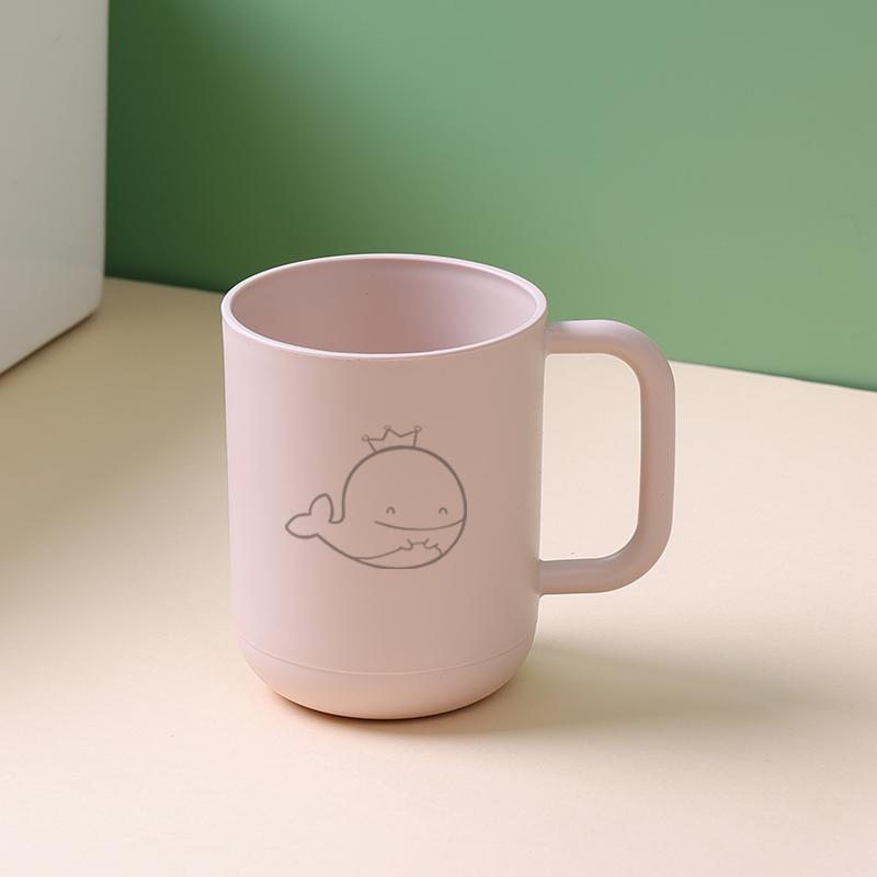 400ml Household Cartoon Handle Toothbrush Cups Bathroom Plastic Mouthwash Couple Cup Nordic Simple Cute Children Creative Mug 400 ml