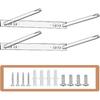 2 Pack Acrylic Cowboy Hat Rack for Wall, 3-Position Adjustment Wall Mount Hat Holder Organizer for Western Cowboy Hats, Fedoras, Sun Hats