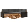 Outdoor Sofa Set 5 Pcs Natural and Anthracite 79 X 79 X 37 Cm