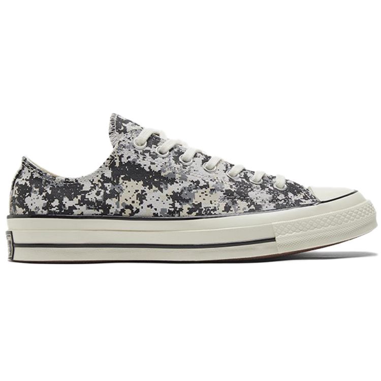Converse 1970s All Star Chuck 70 Pixel Print Low Top Sneakers Unisex Sneakers Black White Camouflage 170382C