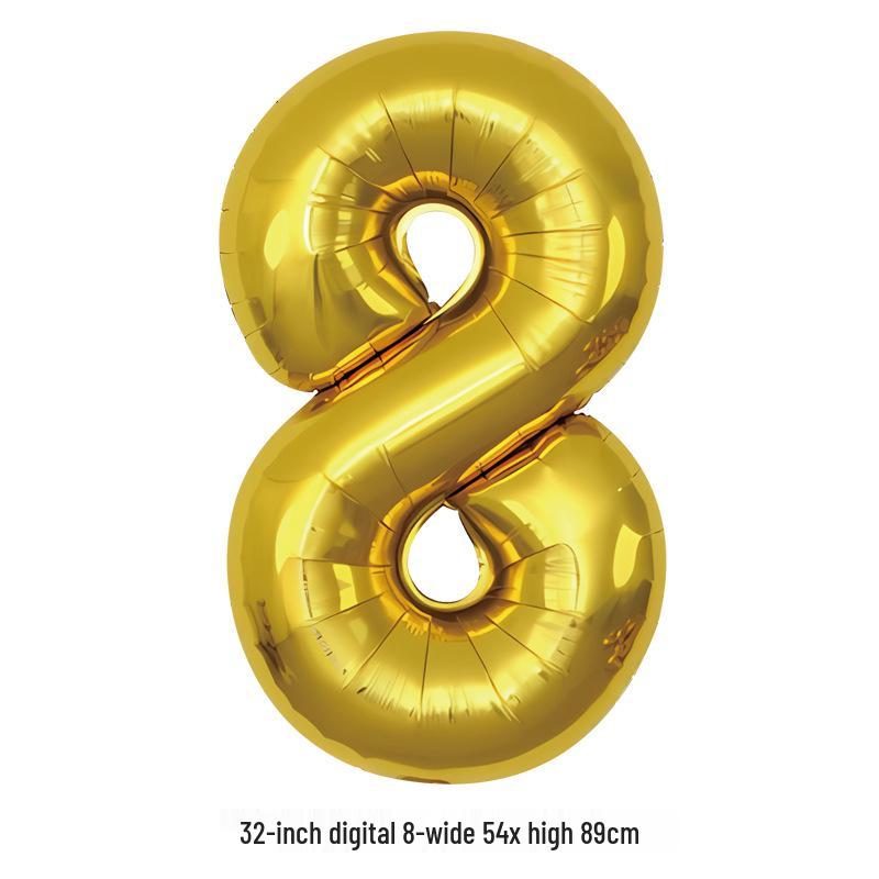 32-Inch White Number '40' Birthday Balloon, Aluminum Foil Party Decoration Prop