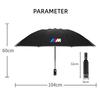 Umbrelă LED pentru Mașină cu Pliere Automată, Rezistentă la Vânt, Protecție Solară pentru BMW M Power M3 X1 X3 X5 E36 E39 E46 E60 E90 F10 F20 F30 G20 G30