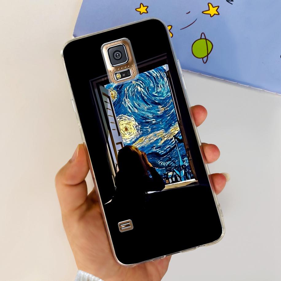 For Samsung Galaxy S5 Case G900F G900I i9600 S 5 Back Cover Cool Painted Soft Silicone Clear Phone Case For Samsung S5 Neo Coque