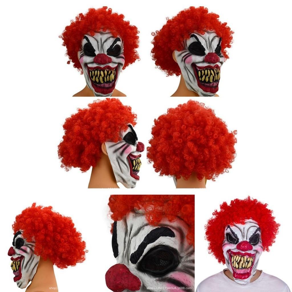 Horror Clown Latex Mask Halloween Christmas Party Role Play Props Scary Costume