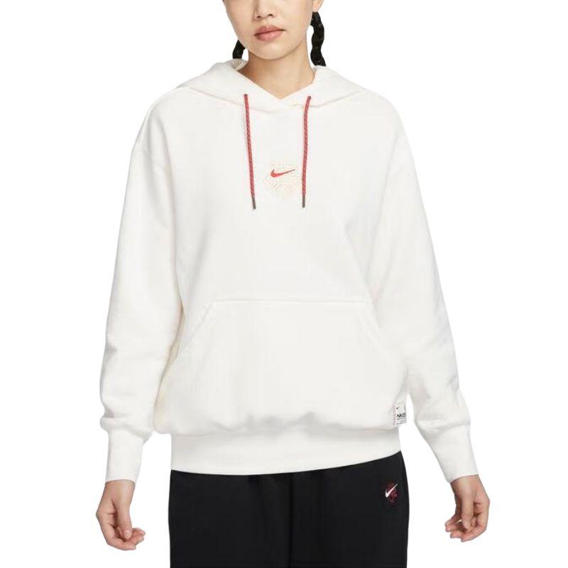 Nike Sportswear NSW OS PO HD Comfortable Loose Hoodie Women Hoodies White HV8461133