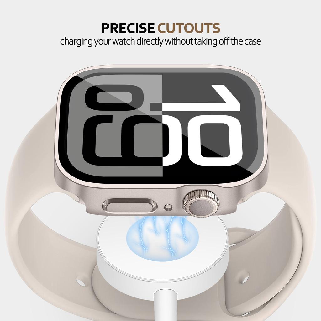 Waterproof Case Screen Protector glass+Cover for Apple Watch Ultra 49mm 46mm 45mm 44mm 42mm 41mm 40mm  iWatch 10 9 8 7 6 5 4