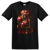 Skeleton W/ Roses Floral Art T Shirt Gothic Halloween Vintage Style Tee