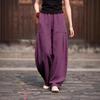 2026 Spring/Summer Artistic Cotton Linen Women's Slimming Casual Lantern Pants